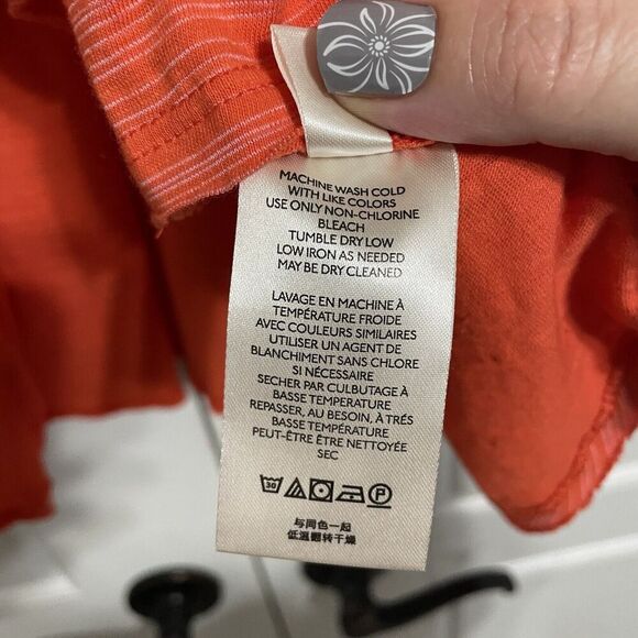 Free People Swing Tank Top Pleated High Low Sleeveless Coral Size‎ S - Picture 6 of 10